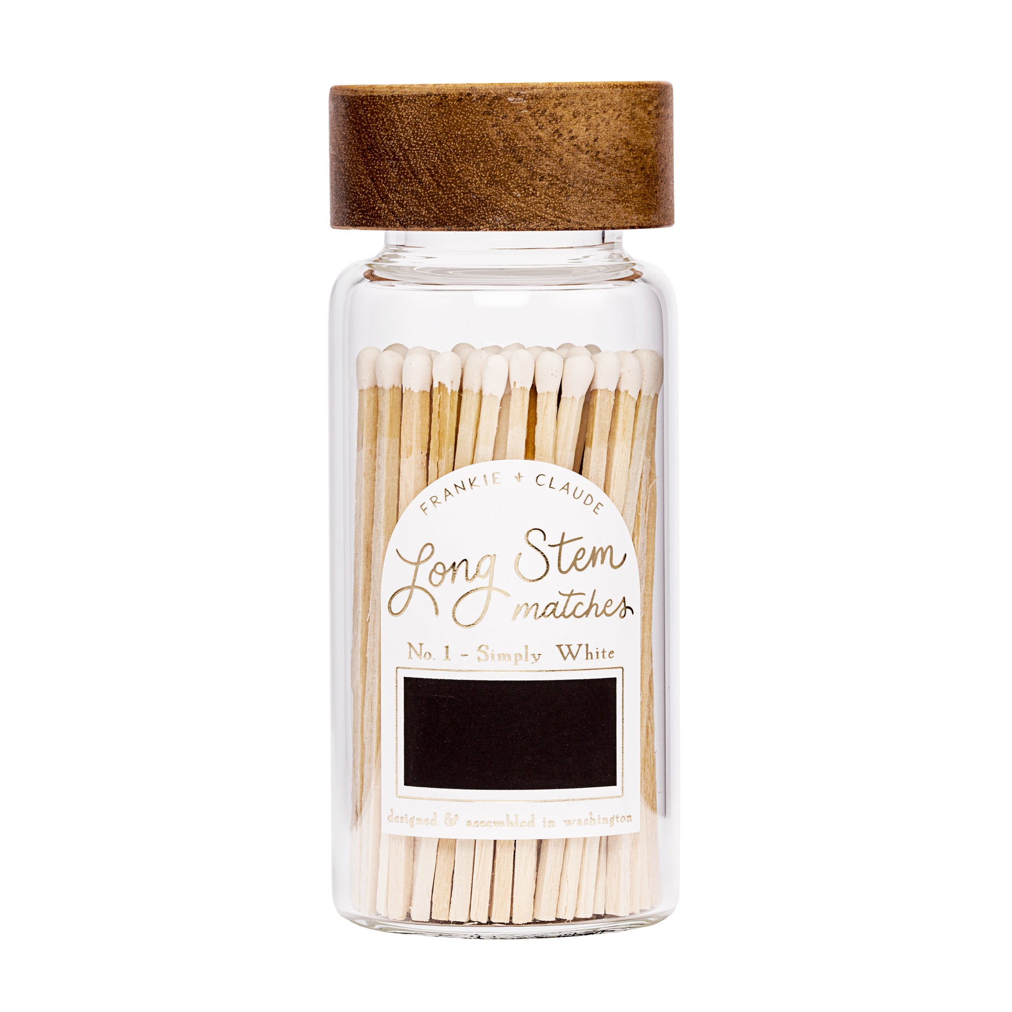 Simply White Long Stem Match Jar