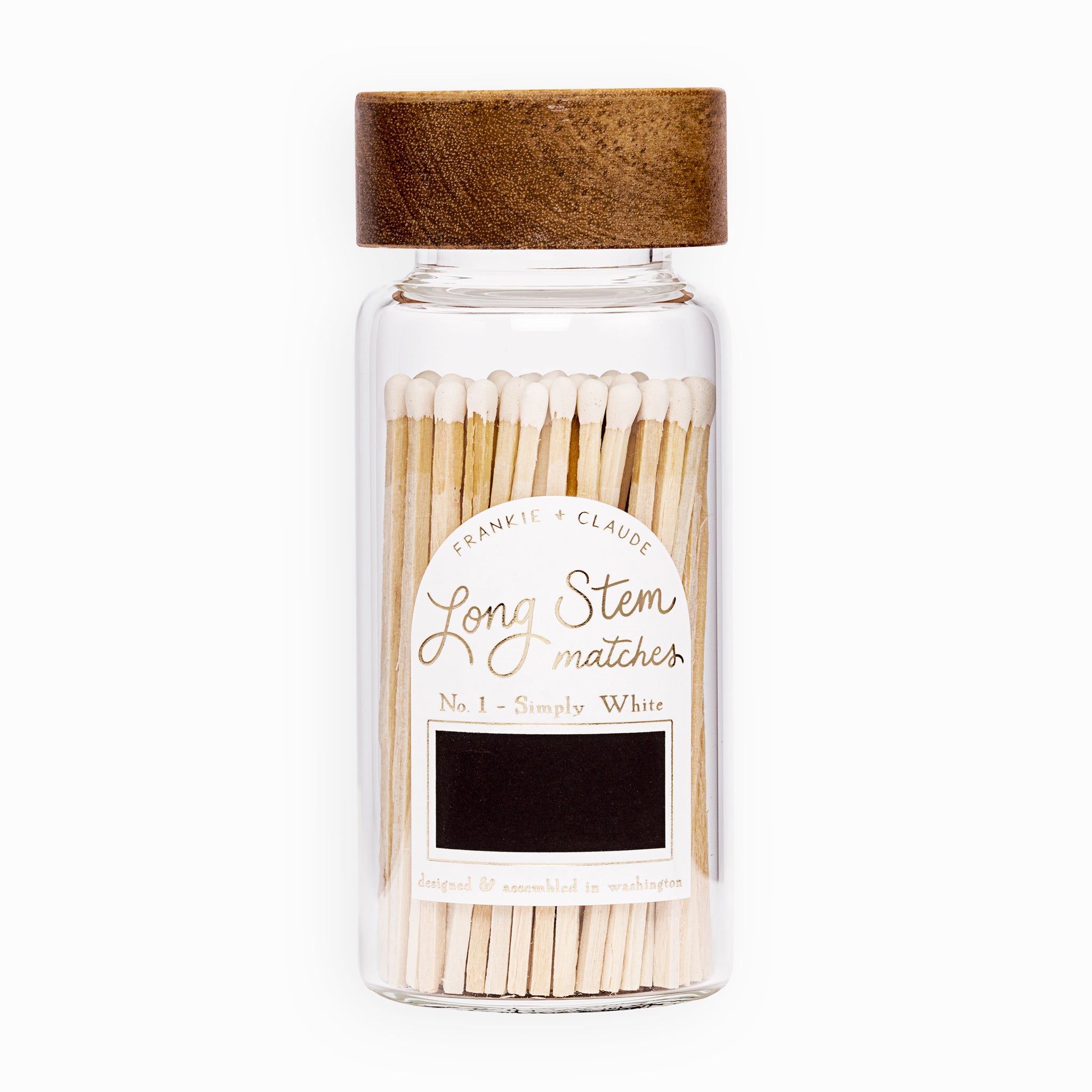 Simply White Long Stem Match Jar